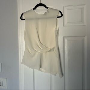 Theory Cream Sleeveless 100 silk Top S